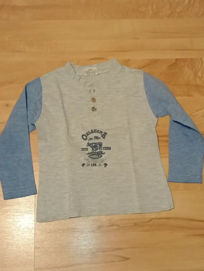 T-shirt ML gris 4 ans