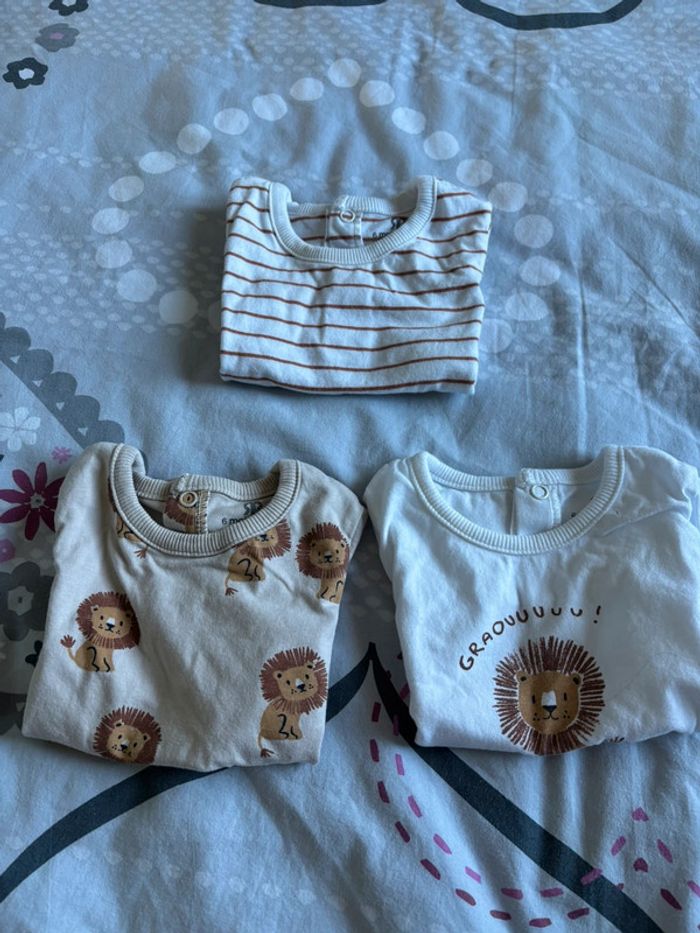 3 tee shirt 6 mois - photo numéro 2