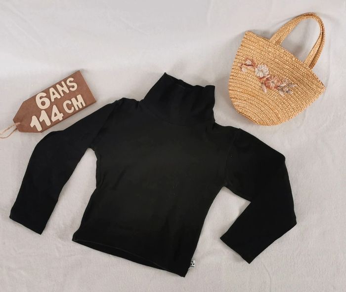 Pull 👸 col roulé noir, orchestra, 6ans