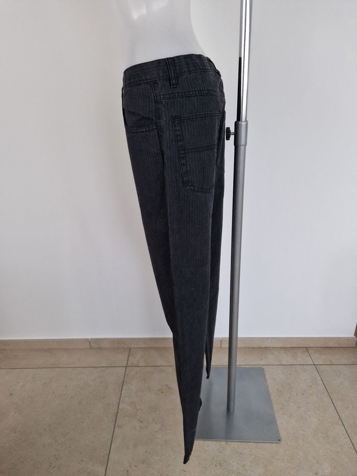 Pantalon homme noir à rayures grises Tissaia - photo numéro 4