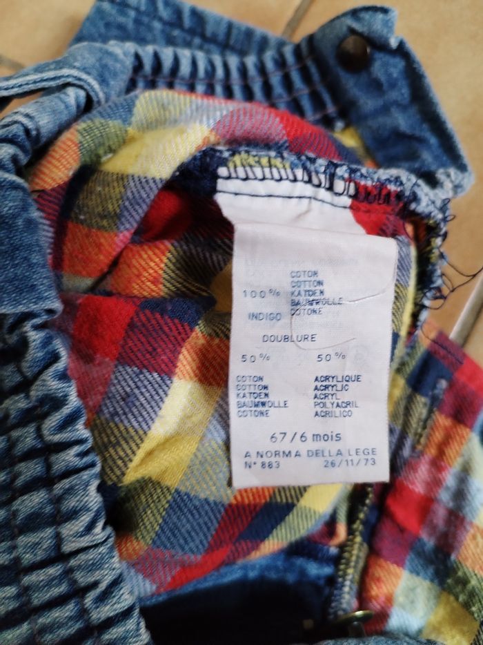 Salopette en jean, taille 6 mois - photo numéro 4