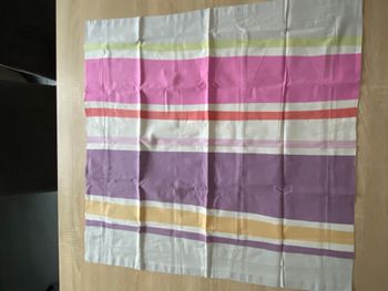 Parure de lit complète 1 personne 90x190 cm rose violet vert, housse de couette, taie d’oreiller