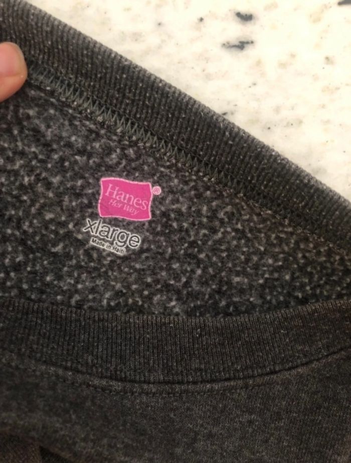 Sweat uni gris Hanes femme XL - photo numéro 7