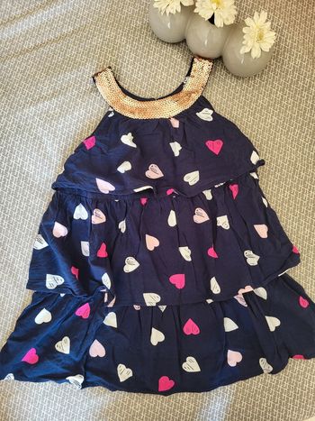 Robe légère strass cœurs 6ans in extenso