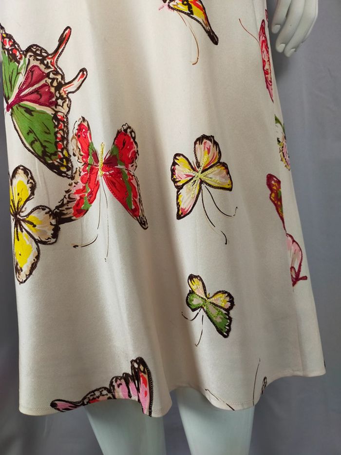 Jupe midi 100% soie Gérard Darel – Papillons colorés – T. 40 - photo numéro 13