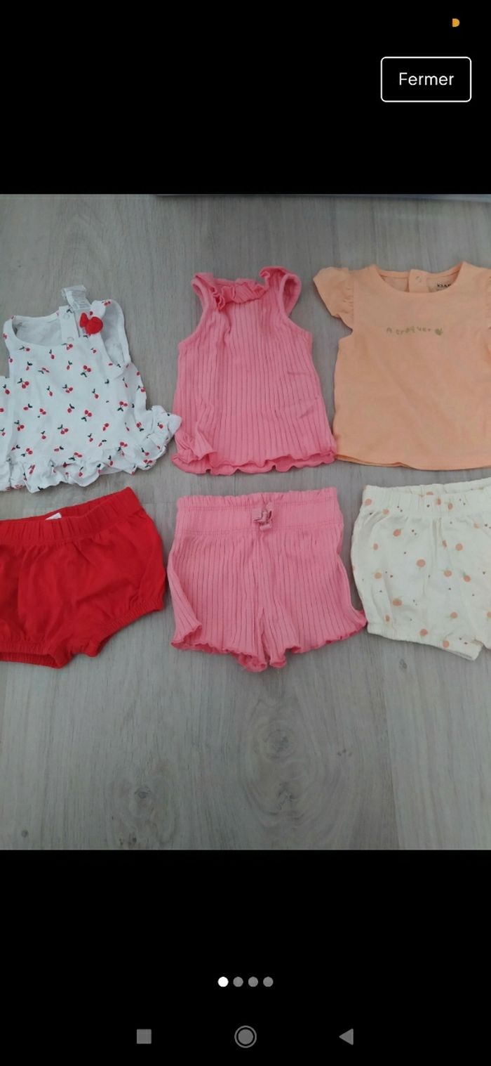 Lot 3 mois vêtements été lot