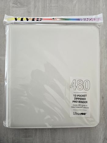 Portfolio Ultra Pro Vivid Zip Binder 480 Blanc 