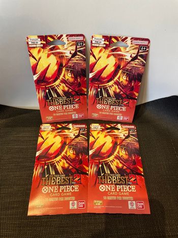 Lot 4 boosters blister One Piece card game the best 2 PRB02 TCG neuf