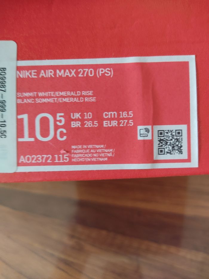 Baskets Nike air max 270 T 27.5 - photo numéro 8