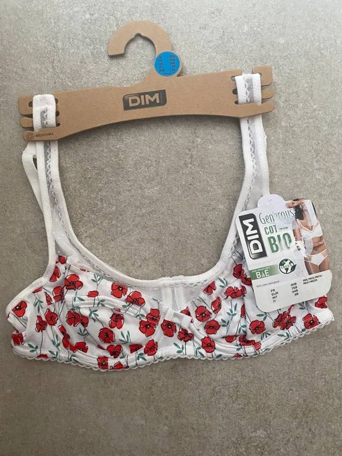 Soutien gorge dim en coton biologique