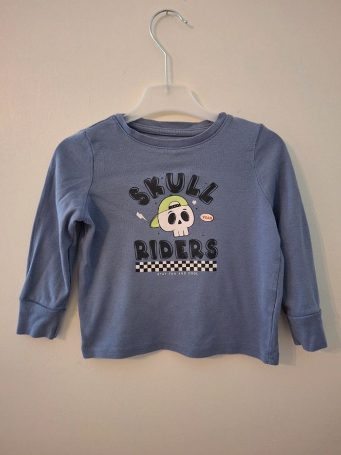 T-shirt manches longues kiabi bleu 3ans
