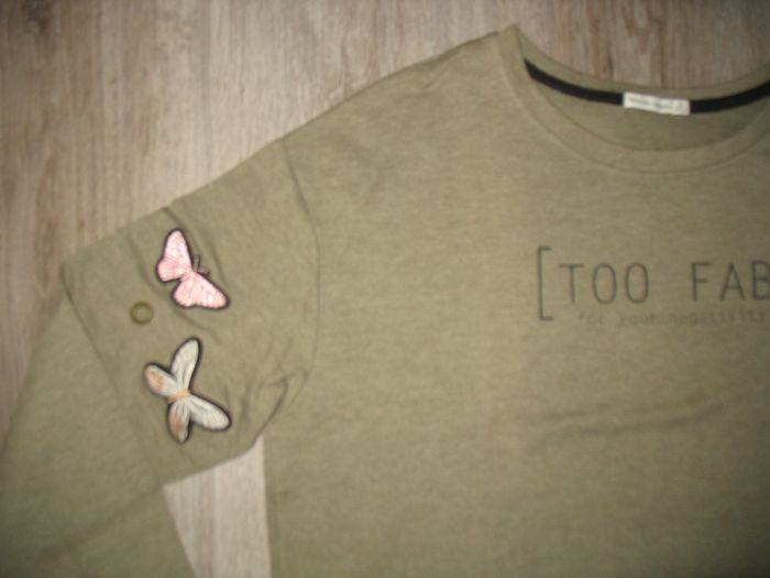 TEE SHIRT COURT ML KAKI "BERSHKA" - TAILLE S - n°01 - photo numéro 4