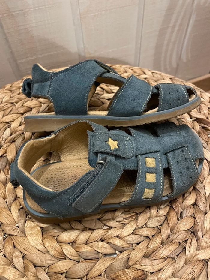 Sandales cuir bleu - Citrouille et compagnie - P30 - photo numéro 5