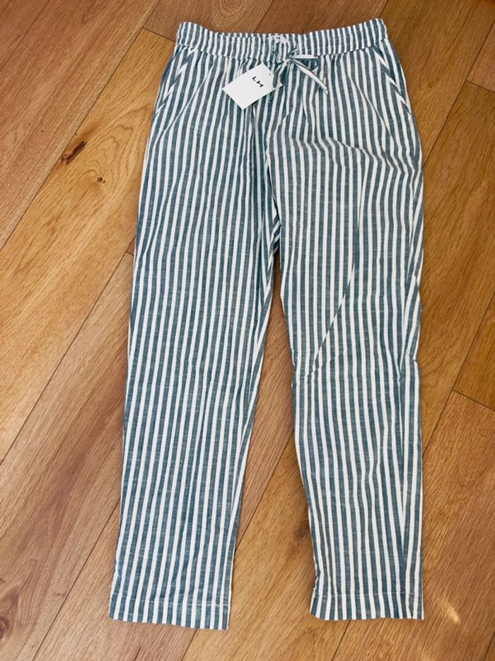 Pantalon La Halle rayé en S NEUF
