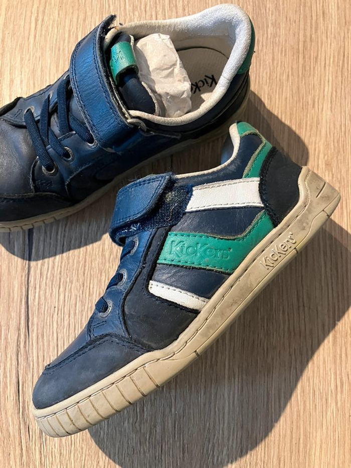 Baskets basses Kickers en cuir
