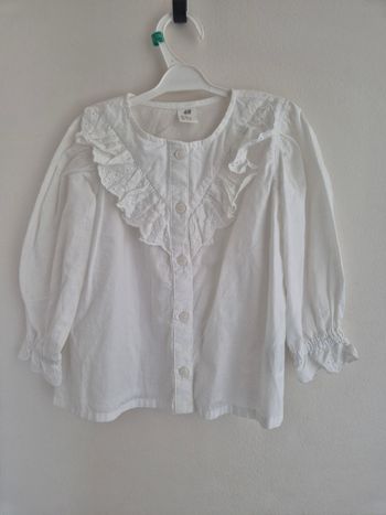 Blouse blanche h&m T.18 / 24 mois
