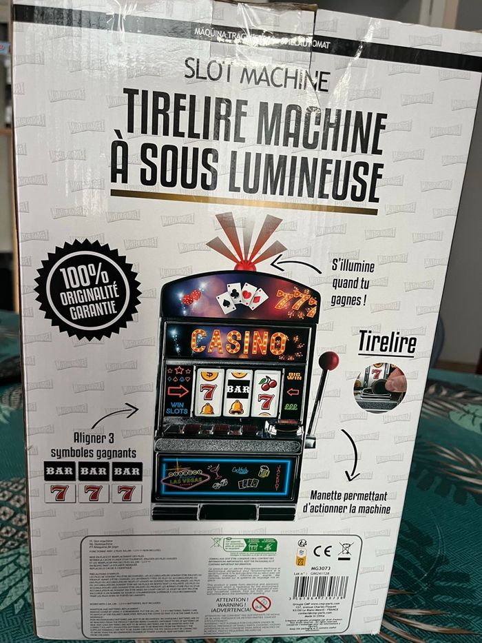 Tirelire machine à sous lumineuse
