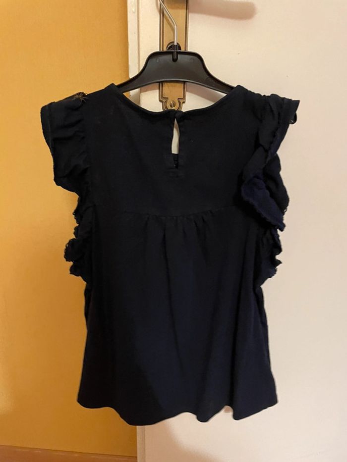 T-shirt fille bleu marine - photo numéro 2