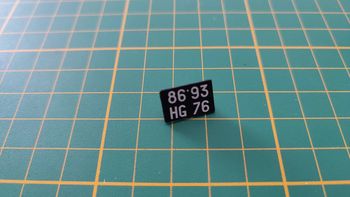 Plaque immatriculation pièce miniature Altaya Renault Alpine A110 Wrc 1/18 1/18e 1/18ème #C10