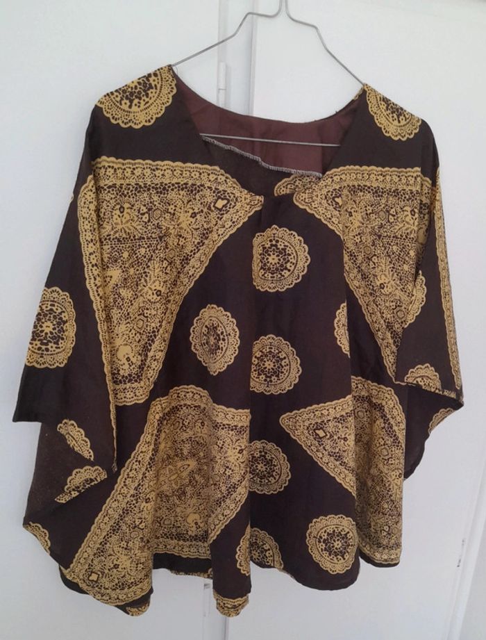 Tunique imprimée oriental style chauve-souris