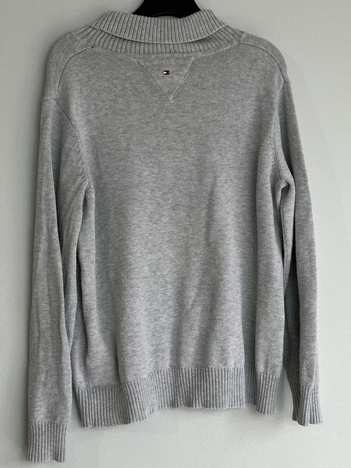 Pull Tommy Hilfiger gris enfant 6 ans coton - photo numéro 2