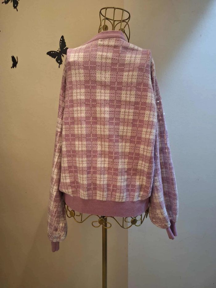 Pull à carreaux & sequins - photo numéro 4