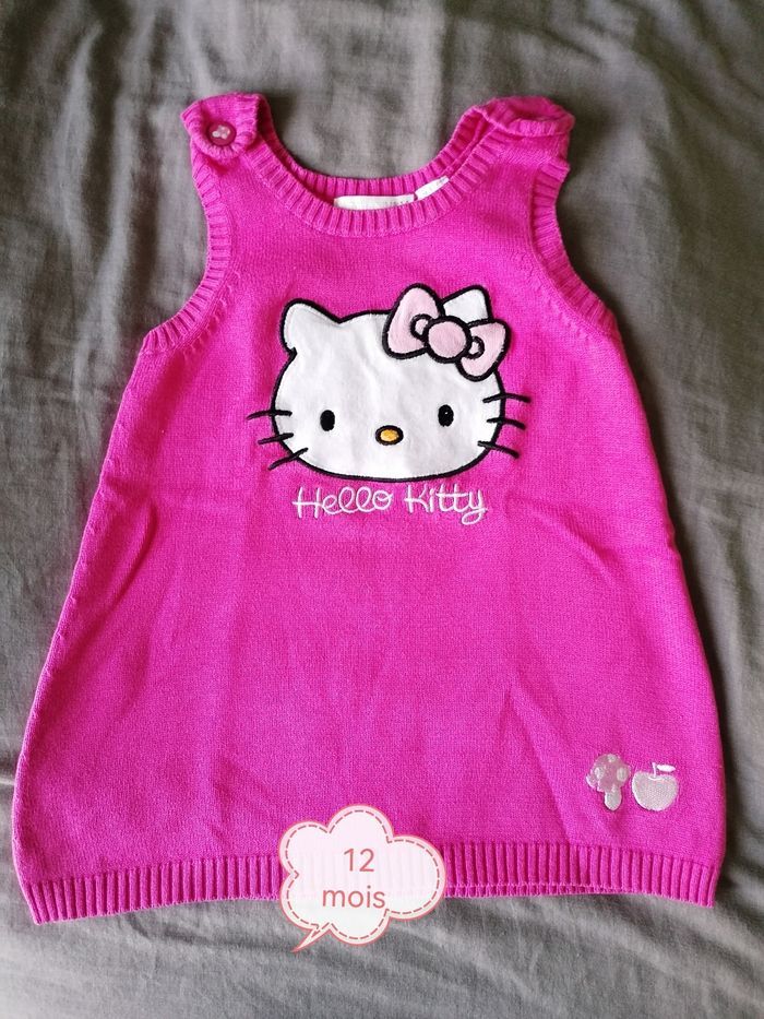 Robe + bonnet Hello Kitty fille 1 an-12 mois