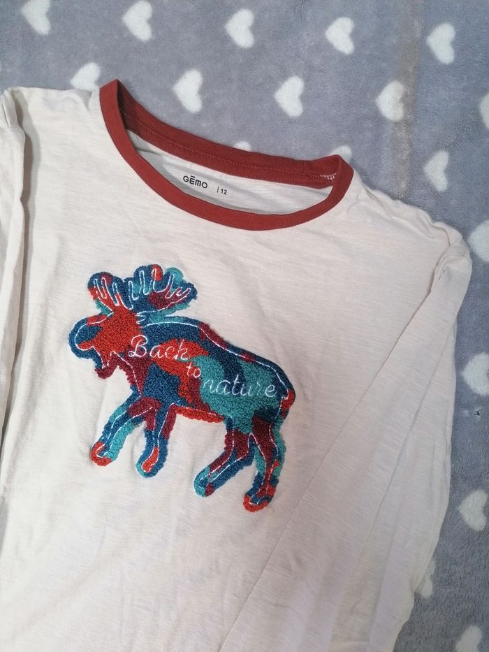 T-shirt manches longues 🦌 garçon 12 ans