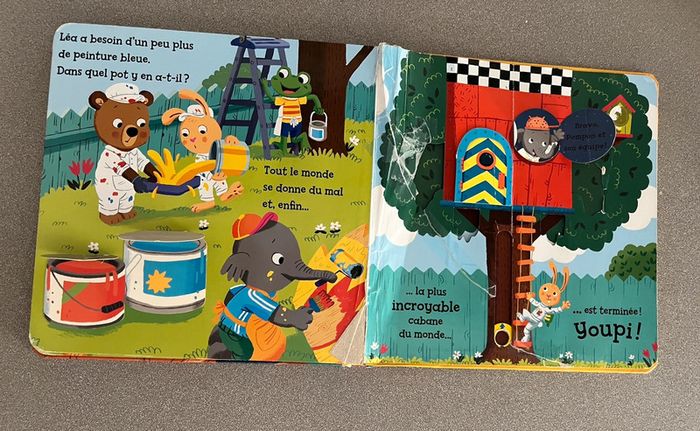 Beau livre d’éveil bricolage avec tirettes et volets Pompon l’ourson Gallimard jeunesse - photo numéro 6
