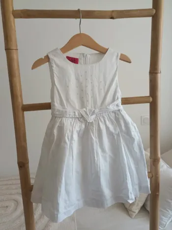 Robe blanche La Compagnie des Petits 3 ans