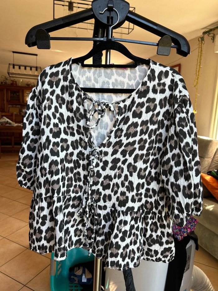 Ensemble léopard tunique et pantalon Miss Stephy