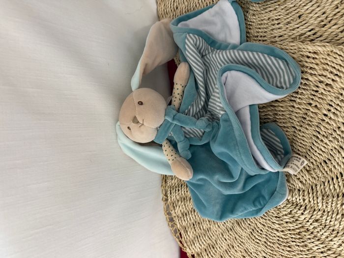 Doudou plat lapin bleu - Baby Bunny Baby Rug Bukowski - photo numéro 5
