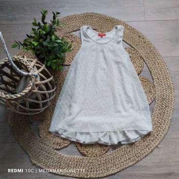 🤍 Robe blanche été – 5 ans / 110 cm – Très bon état