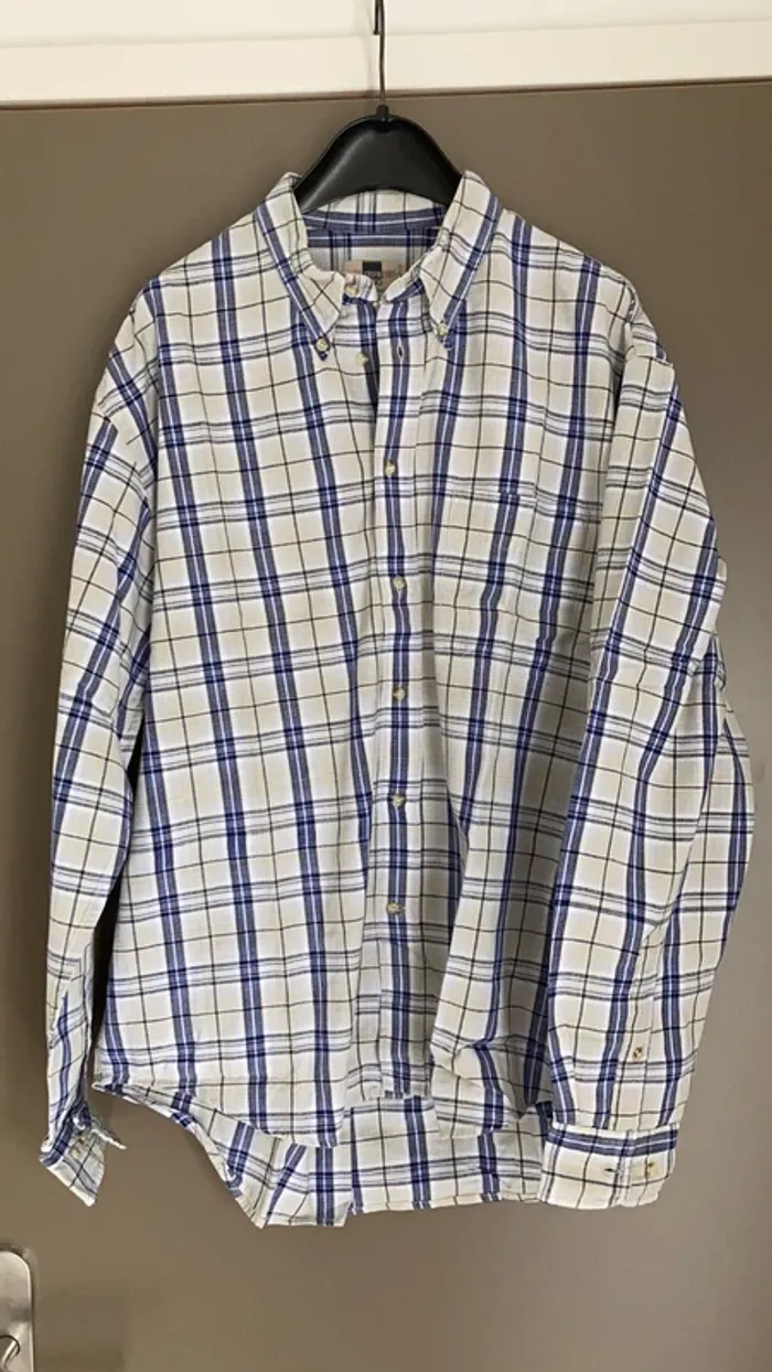 Chemise homme manches longues à carreaux/rayures taille L Celio