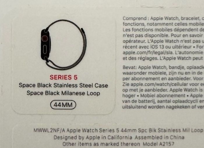 Apple Watch Series 5 44mm Acier Gris Sidéral avec bracelet Milanais Gris Sidéral - photo numéro 3