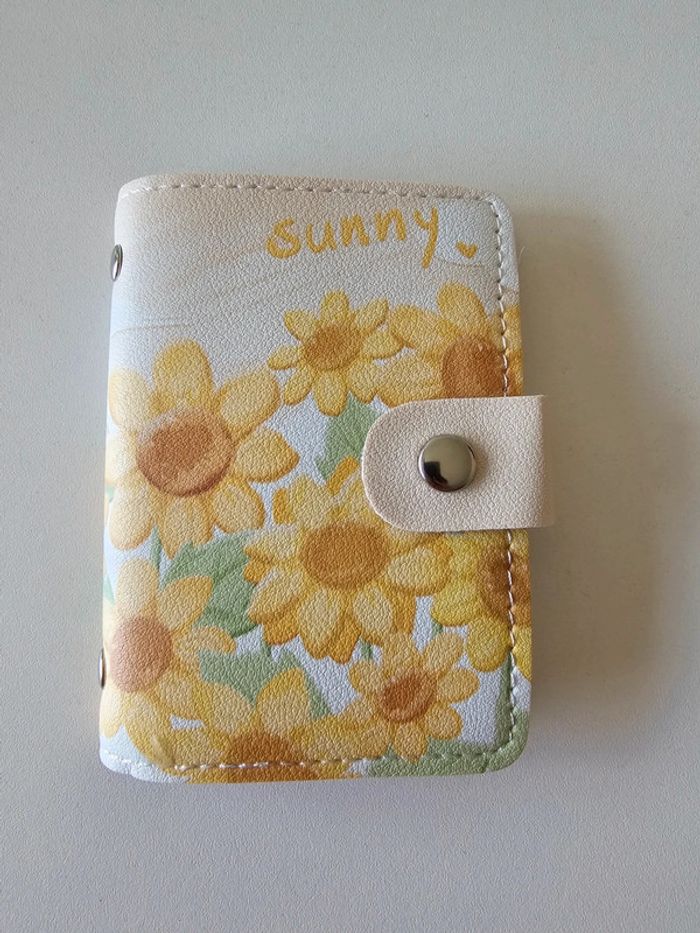 Porte carte cuir pu sunny jaune