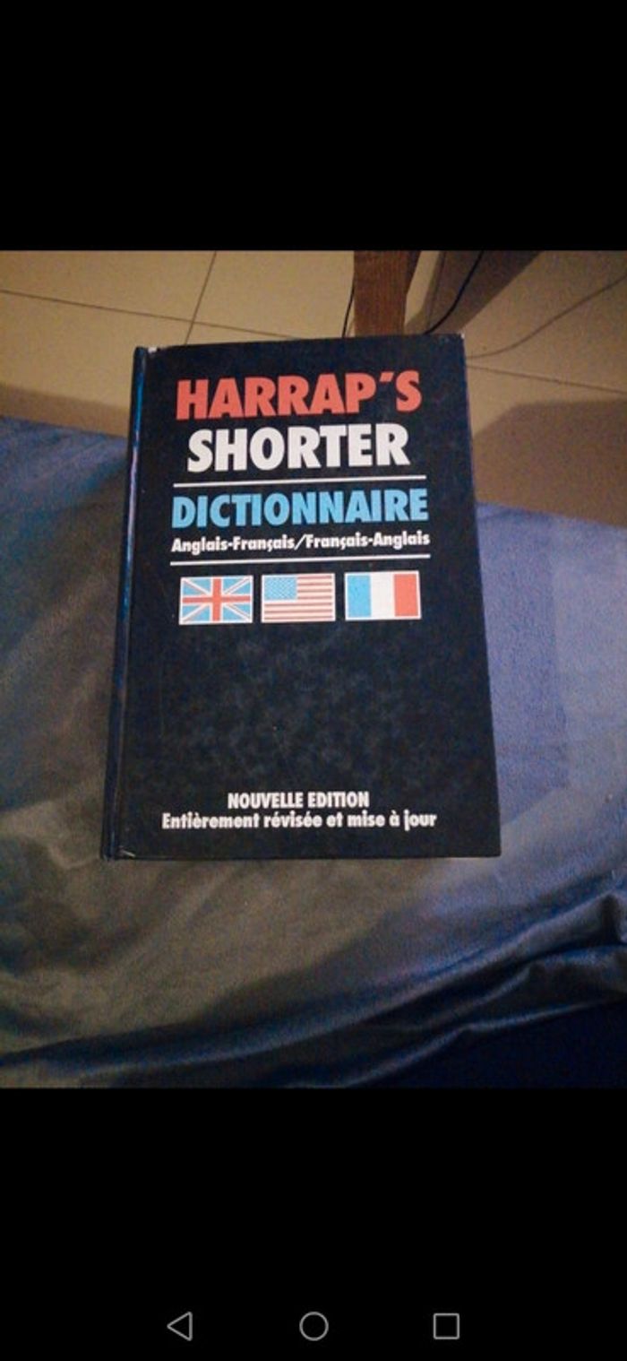 Dictionnaire Harrap's Anglais Français / Français Anglais