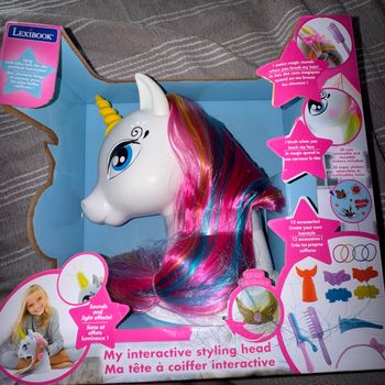 Lexibook tête licorne à coiffer