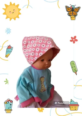 Bandana rose à fleur