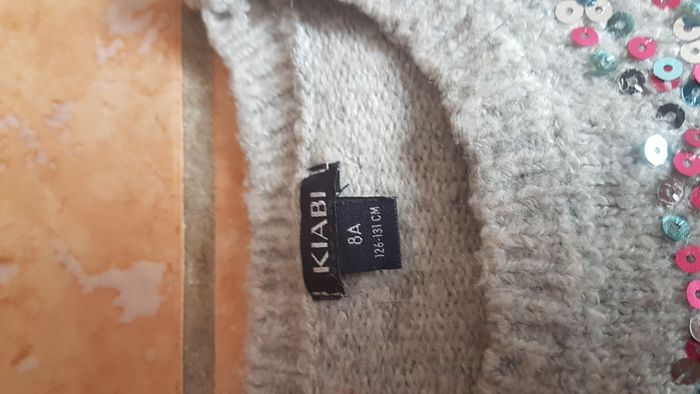 Pull fille 8 ans gris Kiabi - photo numéro 2