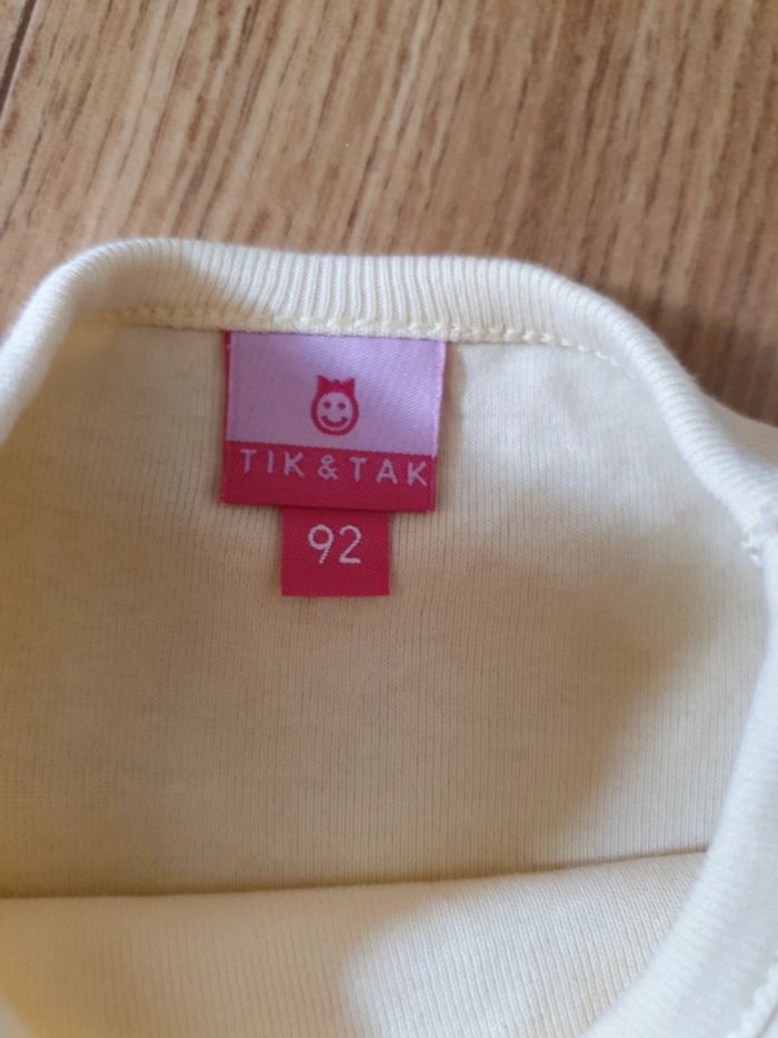 tee shirt tik et tak 3 ans jaune clair - photo numéro 2