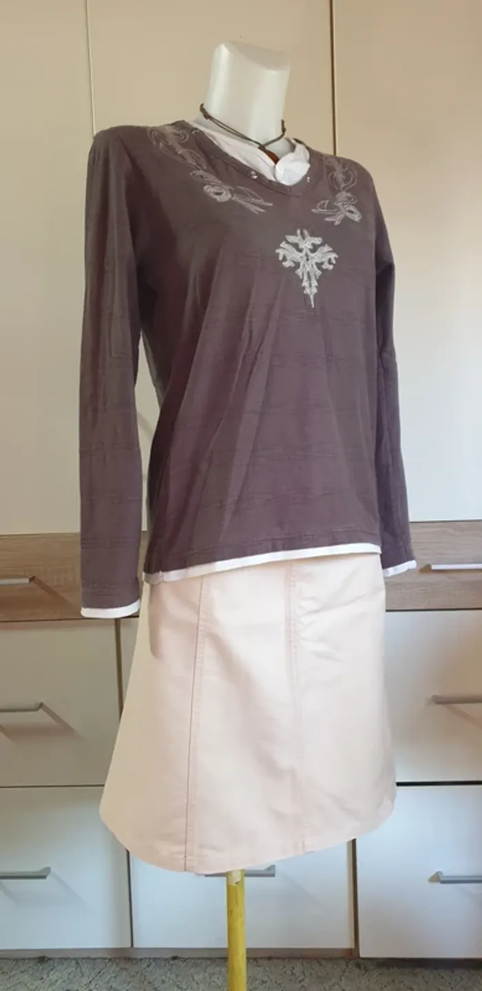 🤎 T-shirt manches longues marron🤎 - photo numéro 3