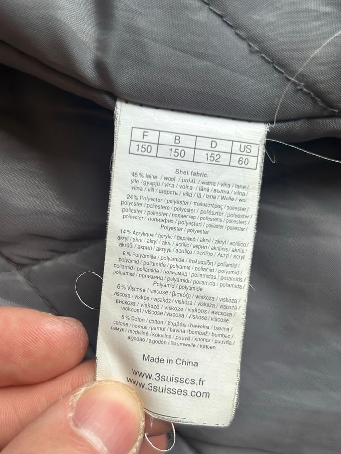 Manteau garçon 12 ans - 3 Suisses Collection, laine, capuche amovible - photo numéro 7