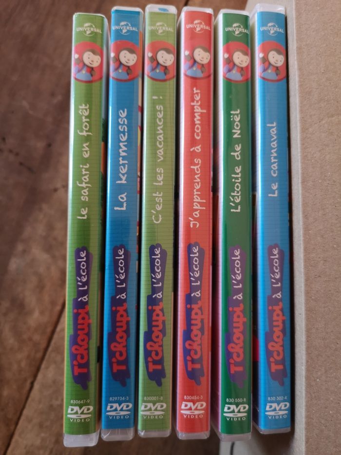 Lot de 6 dvd tchoupi