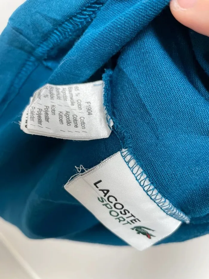 T shirt Lacoste Sport XL bleu manches courtes - photo numéro 7