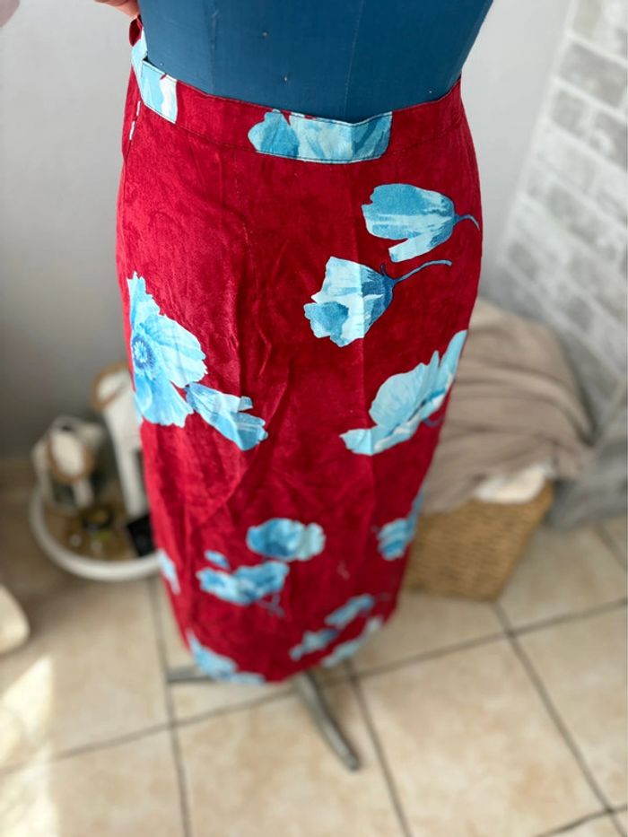 Jupe fleuri Tahiti - fluide - taille 36/38 - en très bon état 100% viscose - photo numéro 3