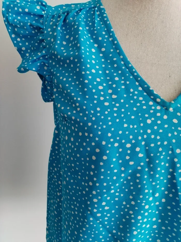 Blouse Anna Karel à pois – Neuve avec étiquette – Taille M Promo - photo numéro 2