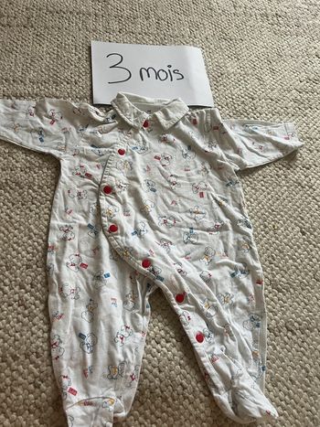 Pyjama léger blanc 3 mois