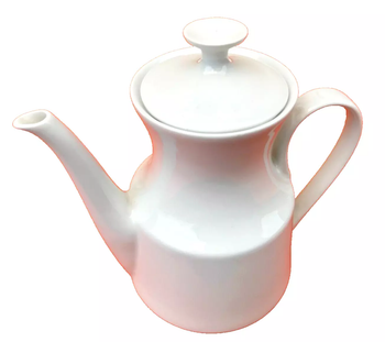 Cafetière de style Ar Déco  Porcelaine blanche   Contenance : 1,5 litre