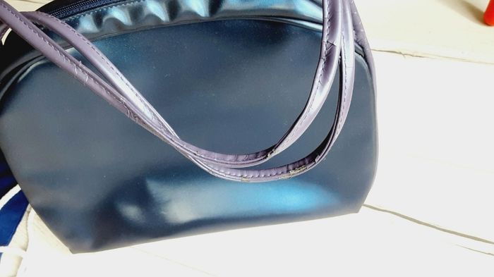 Sac bleu violet irisé 30 x 21 cm - photo numéro 3